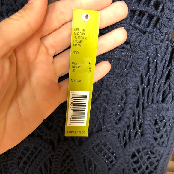 Brand 🆕 Blue Crochet Gianni Bini Dress - Picture 3 of 8